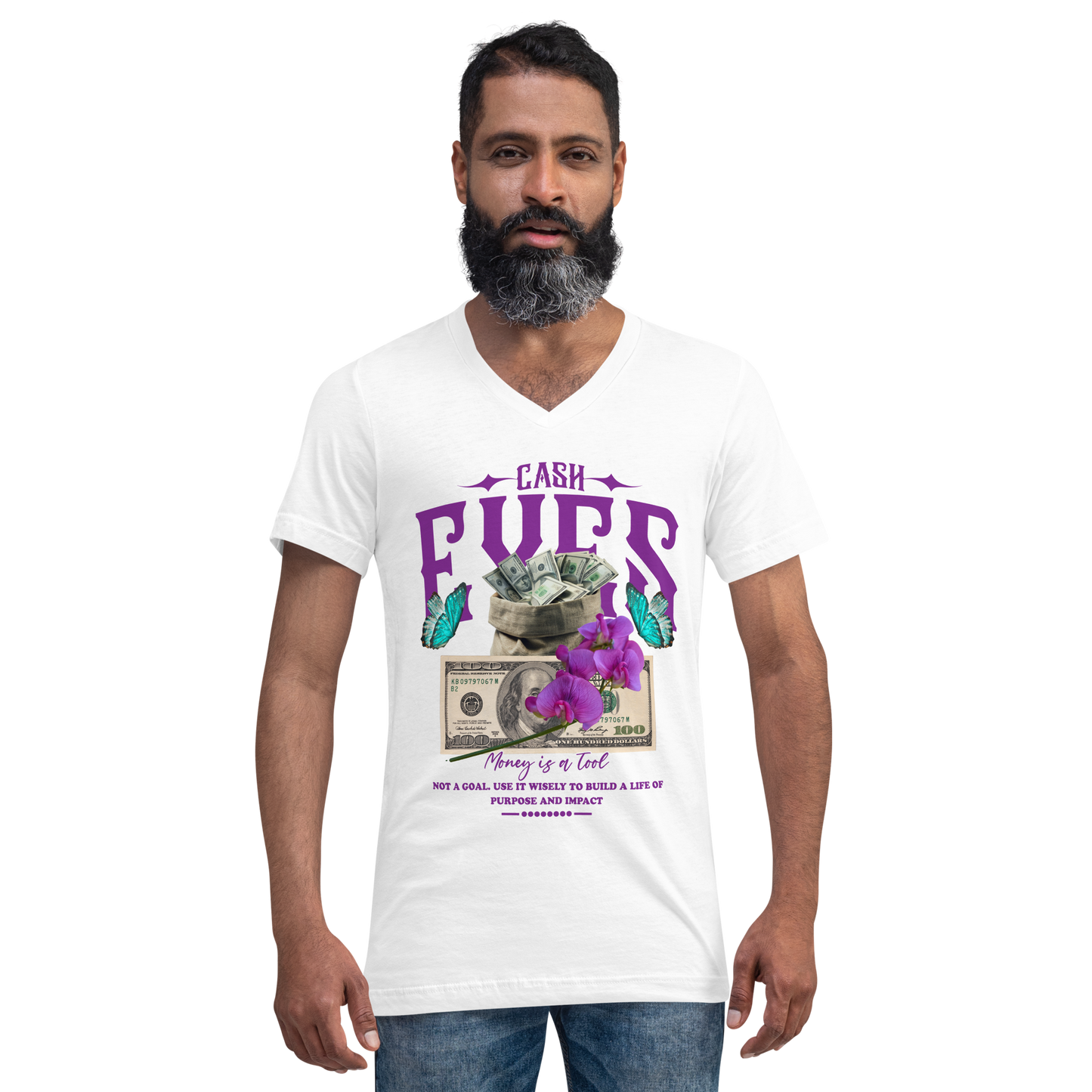Money tool Unisex Short Sleeve V-Neck T-Shirt