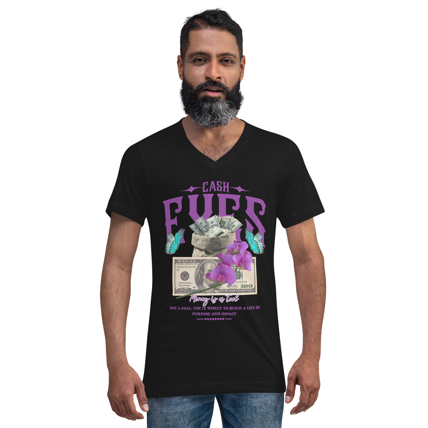 Money tool Unisex Short Sleeve V-Neck T-Shirt